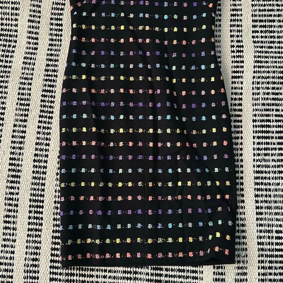 Diane Von Furstenberg Size 6 Black Tweed dress black Multicolor Dress - Picture 3 of 7